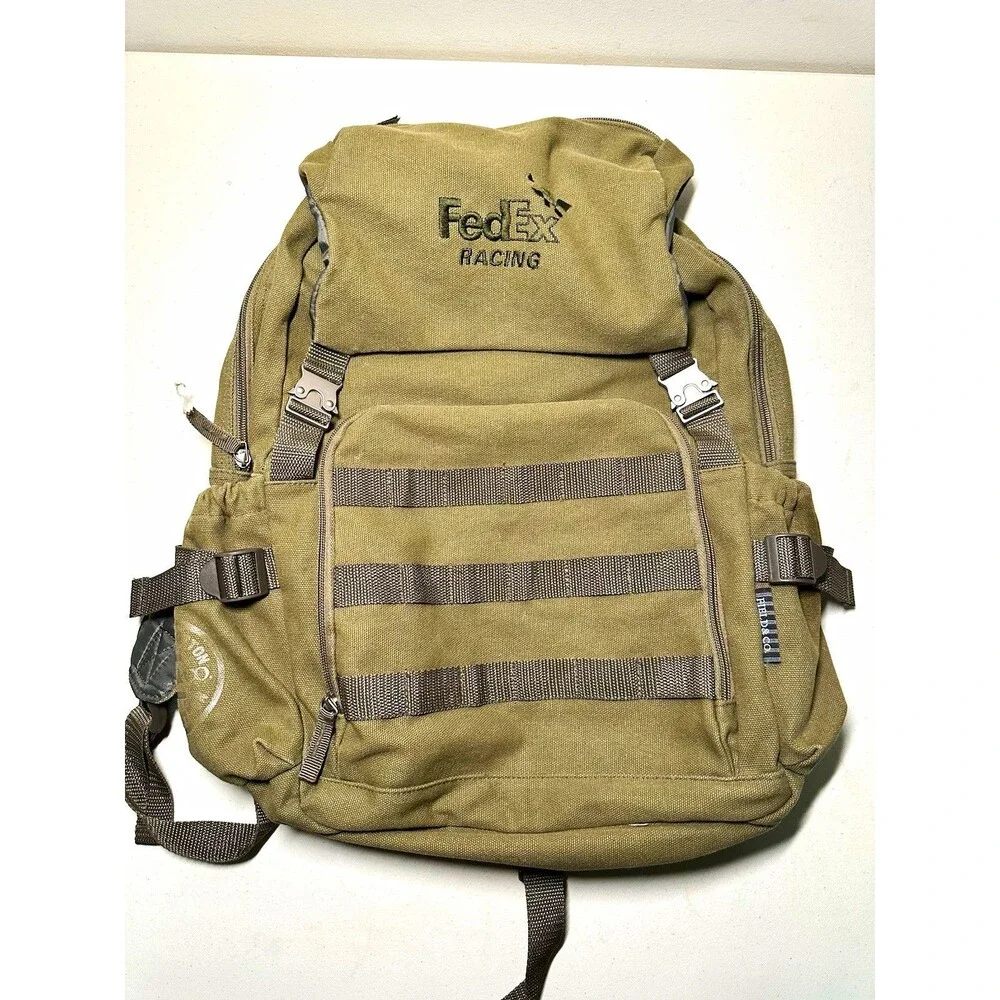 FIELD & CO FedEx Racing Green Backpack Zip/Buckle, Inner Pockets, Unisex